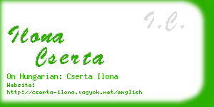 ilona cserta business card